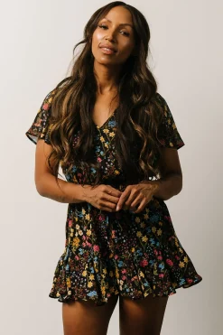Hot Baltic Born Candy Romper | Black Floral BlackFloral