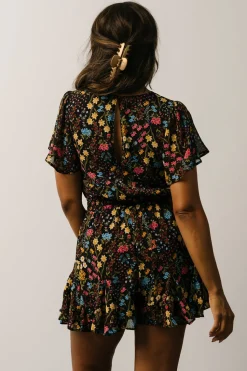 Hot Baltic Born Candy Romper | Black Floral BlackFloral