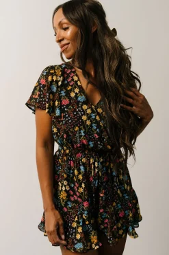 Hot Baltic Born Candy Romper | Black Floral BlackFloral