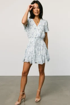 Discount Baltic Born Candy Romper | Off White + Blue OffWhite+Blue