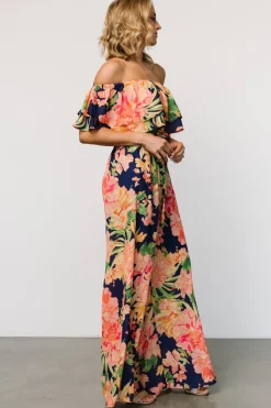 Discount Baltic Born Capistrano Ruffle Jumpsuit | Navy Floral NavyFloral