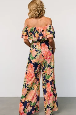 Discount Baltic Born Capistrano Ruffle Jumpsuit | Navy Floral NavyFloral