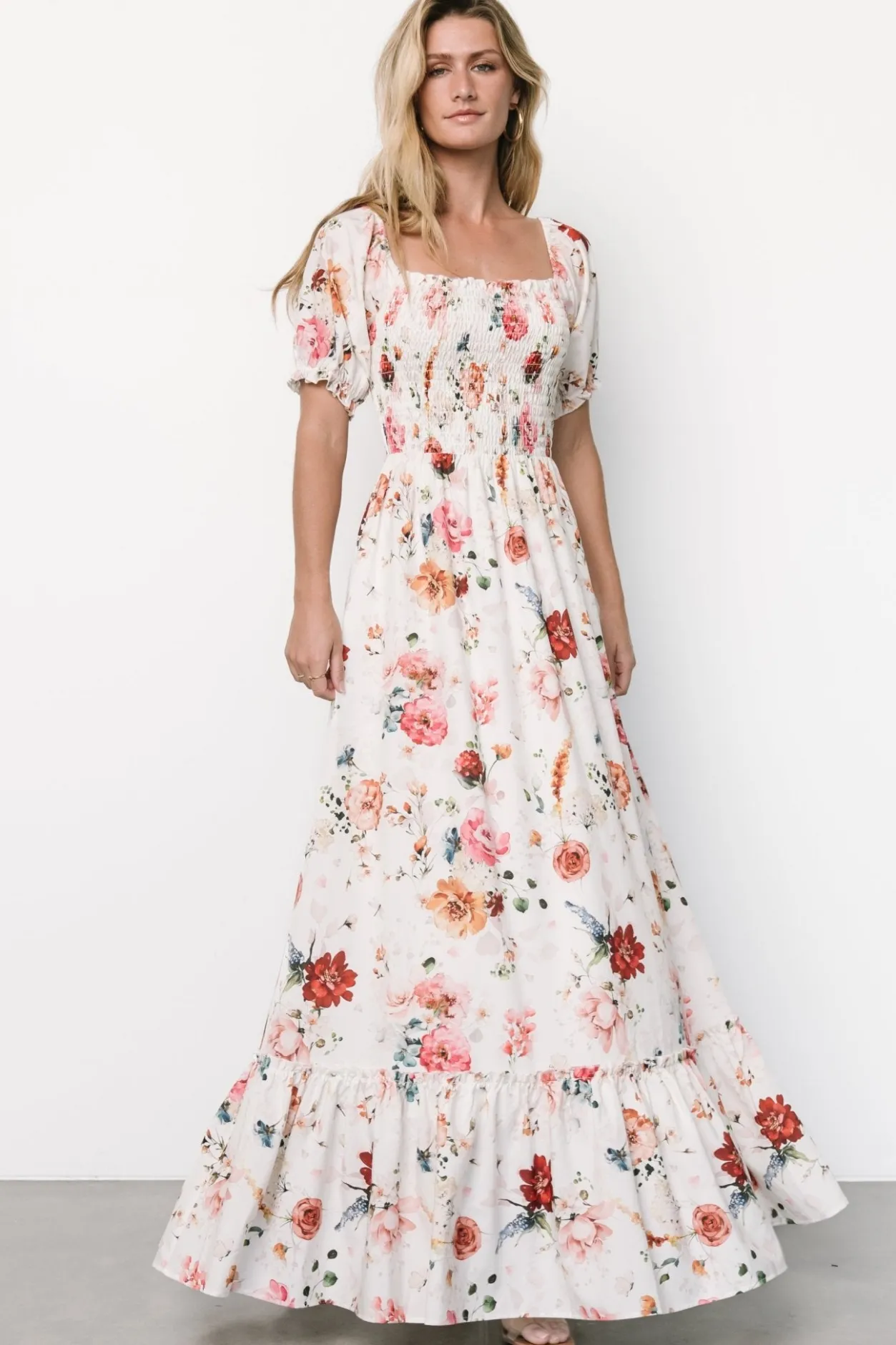Best Baltic Born Capri Smocked Maxi Dress | Multi Floral MultiFloral