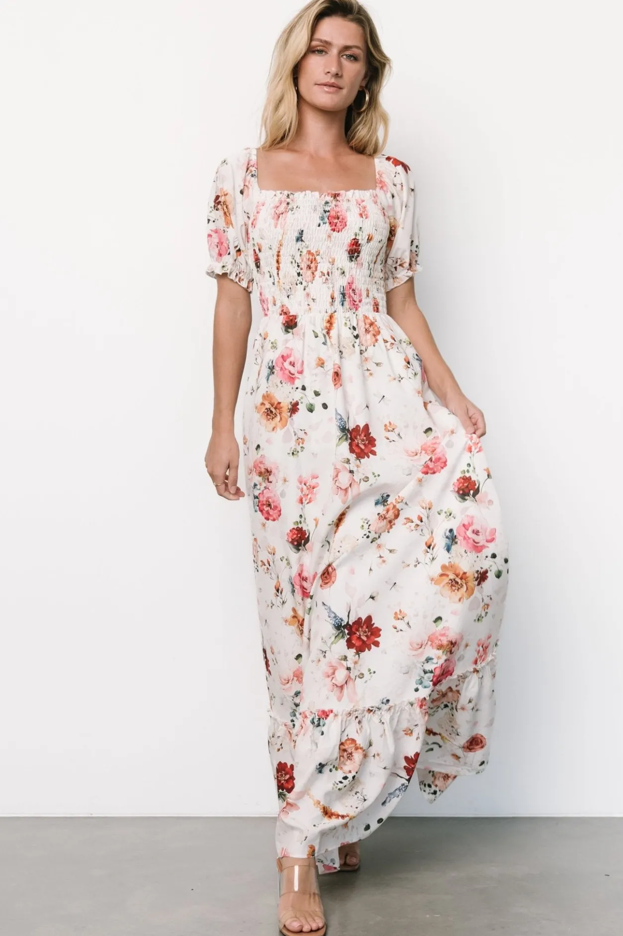 Best Baltic Born Capri Smocked Maxi Dress | Multi Floral MultiFloral