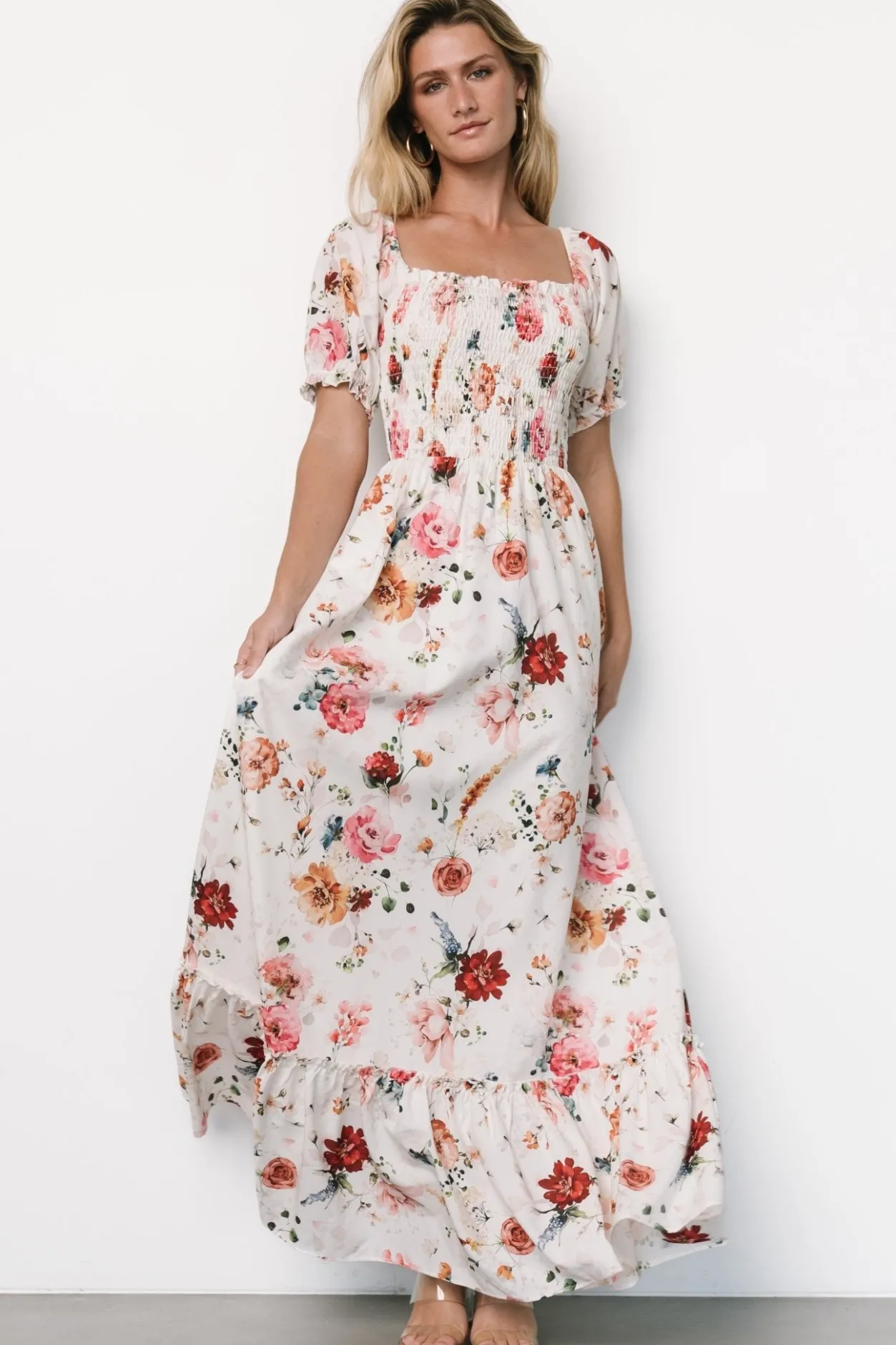 Best Baltic Born Capri Smocked Maxi Dress | Multi Floral MultiFloral