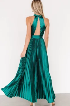 New Baltic Born Capulet Pleated Maxi Dress | Emerald