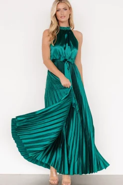 New Baltic Born Capulet Pleated Maxi Dress | Emerald