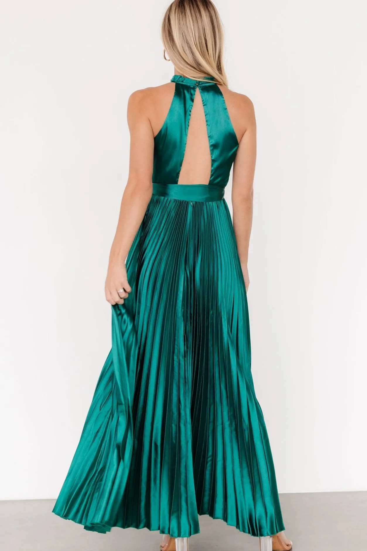 New Baltic Born Capulet Pleated Maxi Dress | Emerald