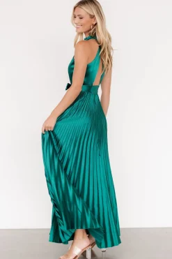 New Baltic Born Capulet Pleated Maxi Dress | Emerald