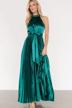 New Baltic Born Capulet Pleated Maxi Dress | Emerald