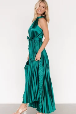 New Baltic Born Capulet Pleated Maxi Dress | Emerald