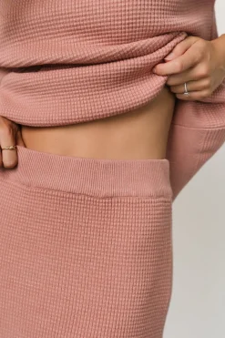 Hot Baltic Born Carey Waffle Midi Skirt | Rose