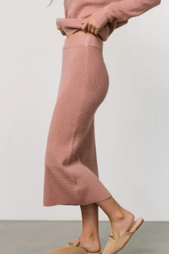Hot Baltic Born Carey Waffle Midi Skirt | Rose