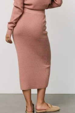 Hot Baltic Born Carey Waffle Midi Skirt | Rose