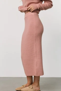Hot Baltic Born Carey Waffle Midi Skirt | Rose