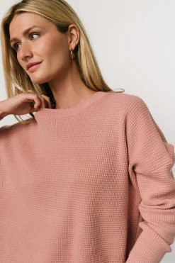 Hot Baltic Born Carey Waffle Sweater | Rose
