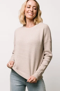 Outlet Baltic Born Carey Waffle Sweater | Taupe