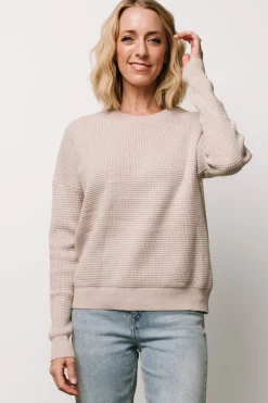 Outlet Baltic Born Carey Waffle Sweater | Taupe