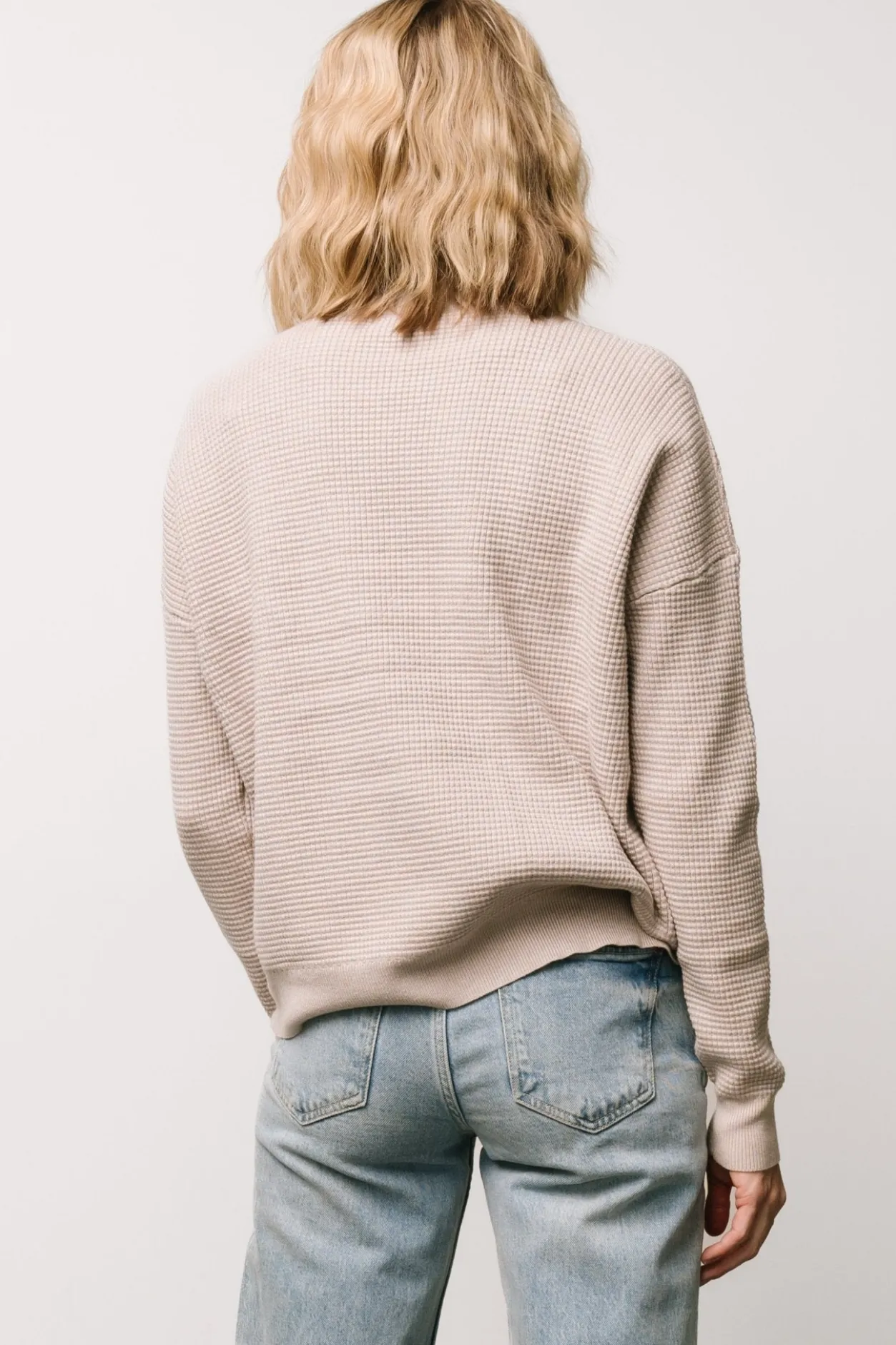 Outlet Baltic Born Carey Waffle Sweater | Taupe