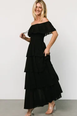 Fashion Baltic Born Carina Off Shoulder Maxi Dress | Black