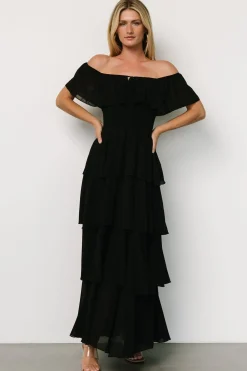 Fashion Baltic Born Carina Off Shoulder Maxi Dress | Black