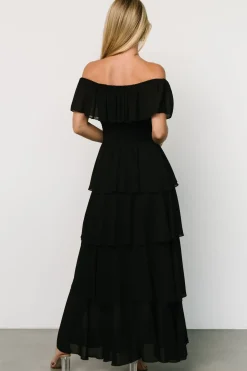 Fashion Baltic Born Carina Off Shoulder Maxi Dress | Black