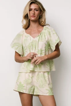 Clearance Baltic Born Carlina Set | Cream + Green Print Cream+GreenPrint