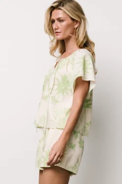 Clearance Baltic Born Carlina Set | Cream + Green Print Cream+GreenPrint