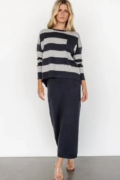 Outlet Baltic Born Carlotta Sweater + Skirt Set | Midnight + Gray Midnight+Gray