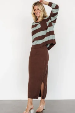 Online Baltic Born Carlotta Sweater + Skirt Set | Brown + Turquoise Brown+Turquoise
