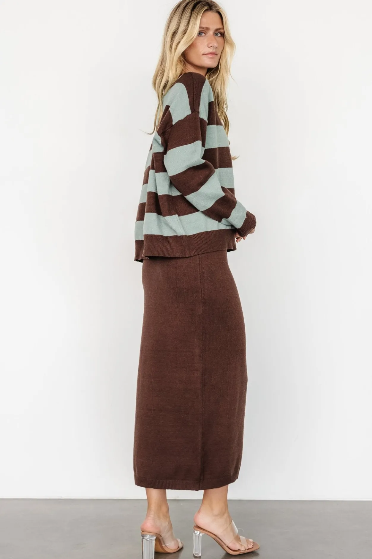 Online Baltic Born Carlotta Sweater + Skirt Set | Brown + Turquoise Brown+Turquoise