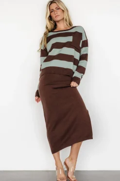 Online Baltic Born Carlotta Sweater + Skirt Set | Brown + Turquoise Brown+Turquoise