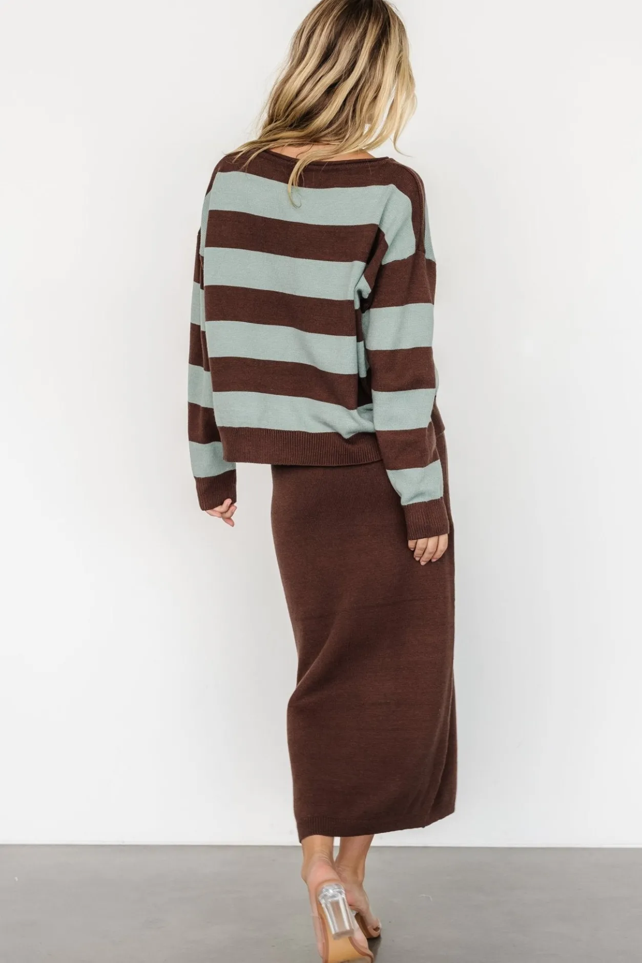 Online Baltic Born Carlotta Sweater + Skirt Set | Brown + Turquoise Brown+Turquoise