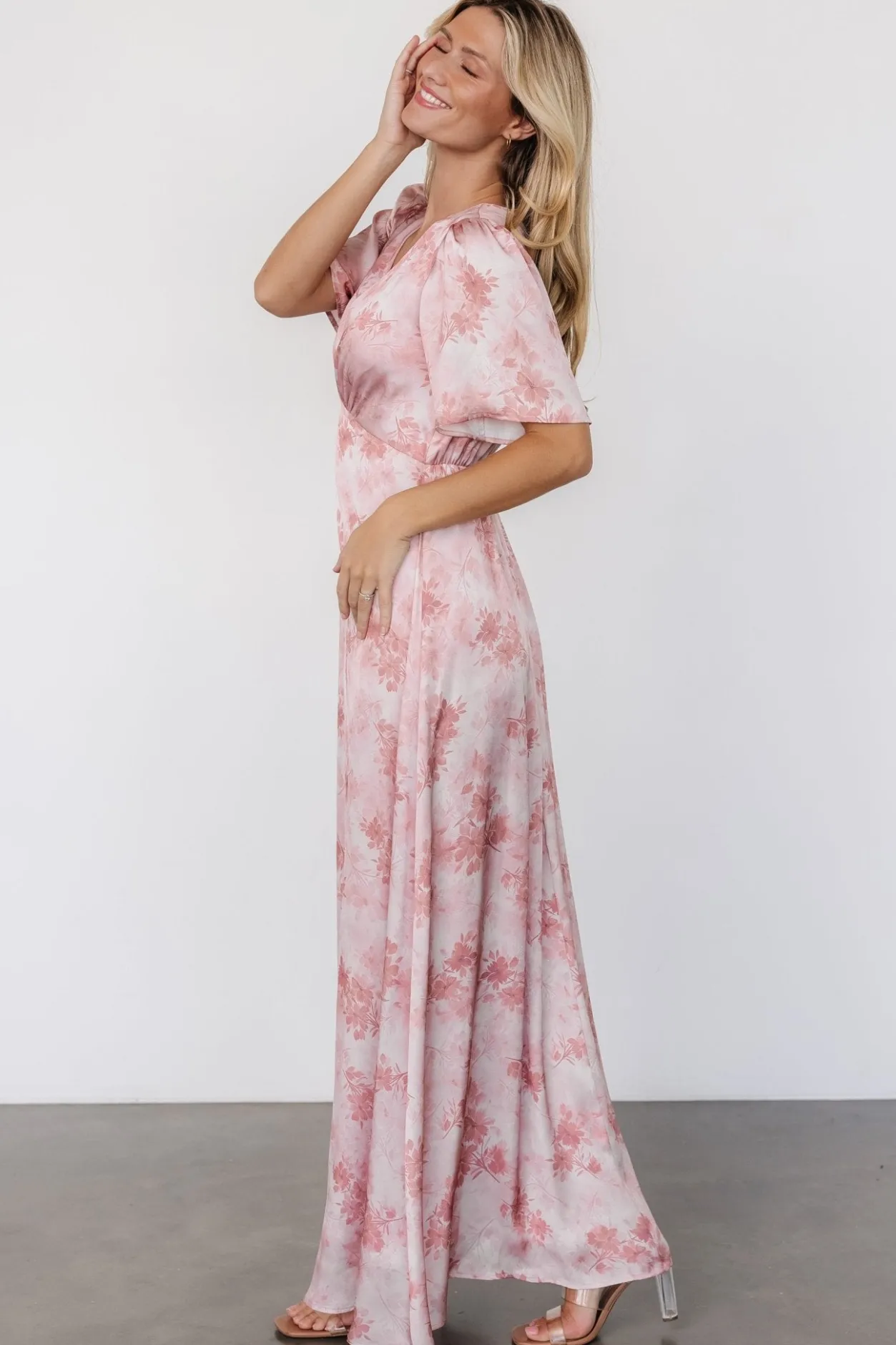 Discount Baltic Born Carmen Maxi Dress | Blush Floral BlushFloral
