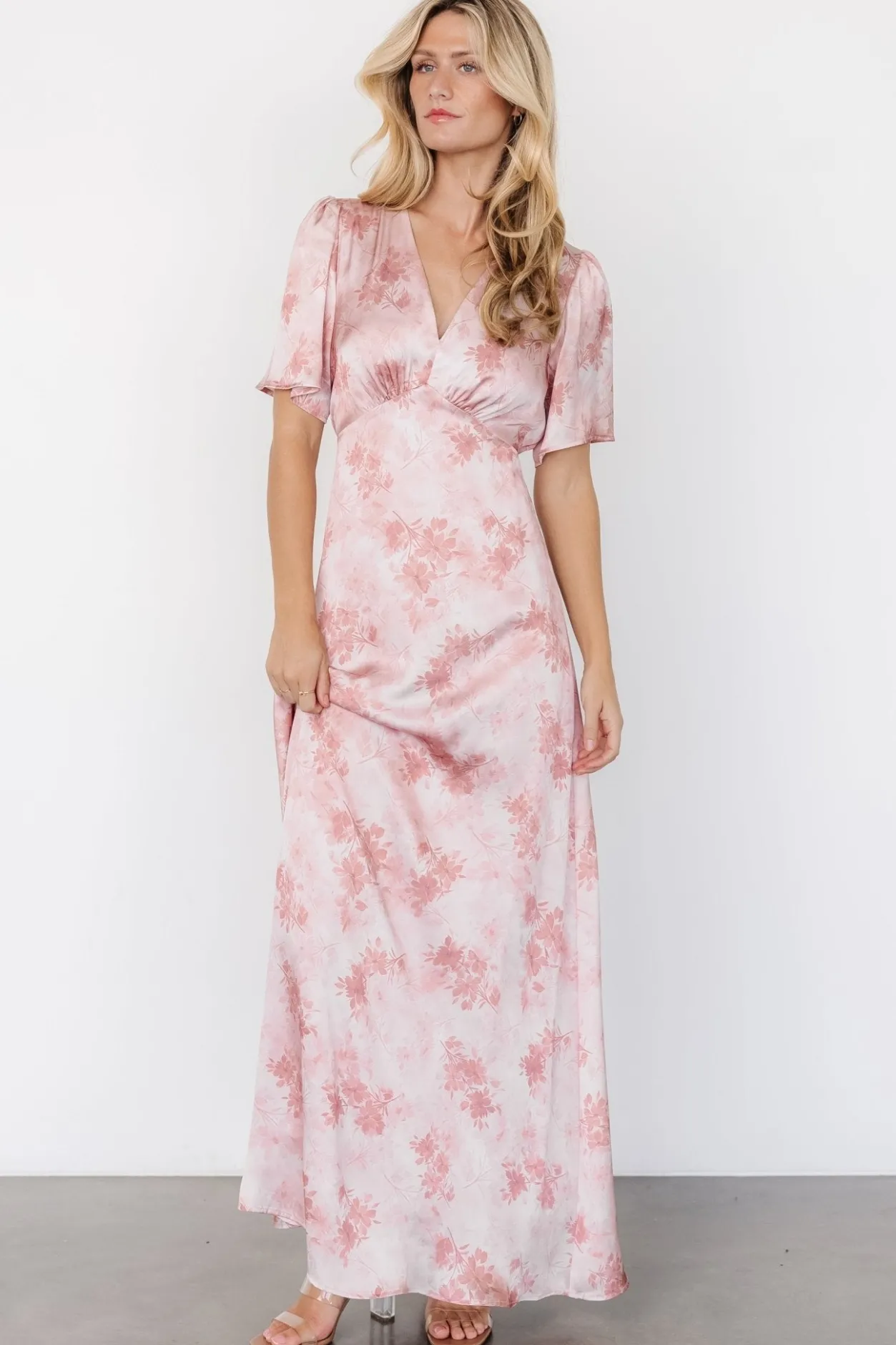 Discount Baltic Born Carmen Maxi Dress | Blush Floral BlushFloral