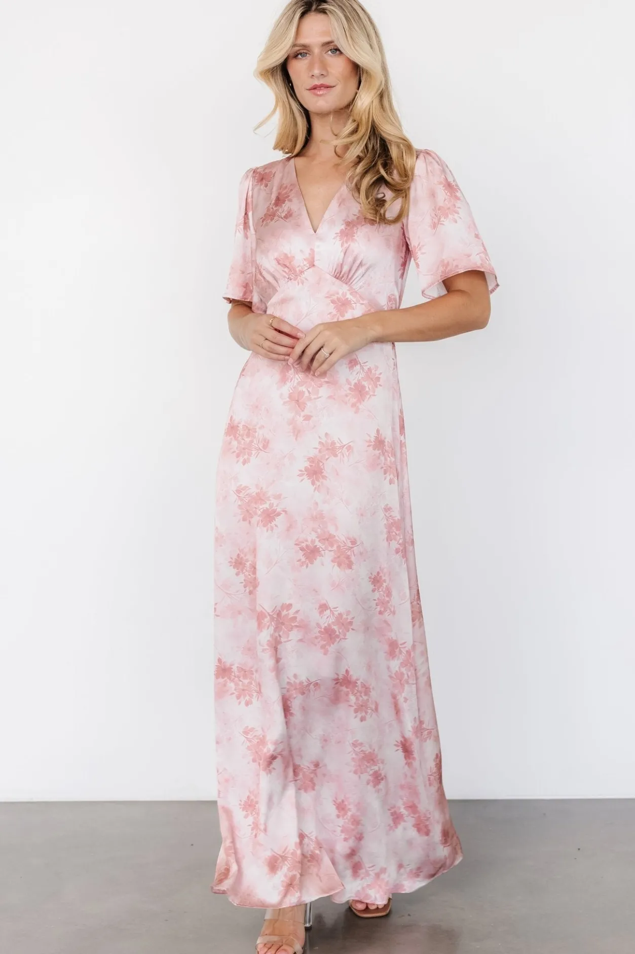 Discount Baltic Born Carmen Maxi Dress | Blush Floral BlushFloral