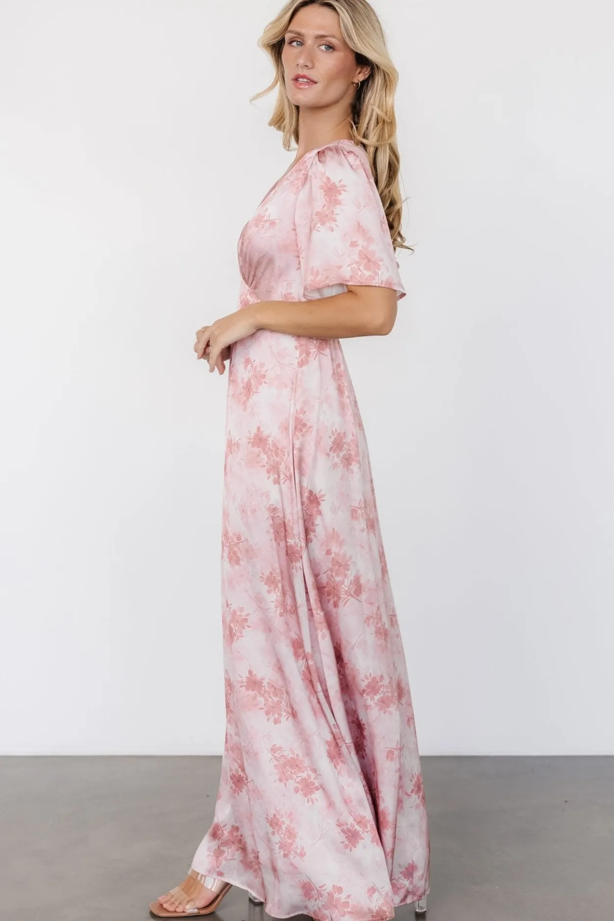 Discount Baltic Born Carmen Maxi Dress | Blush Floral BlushFloral