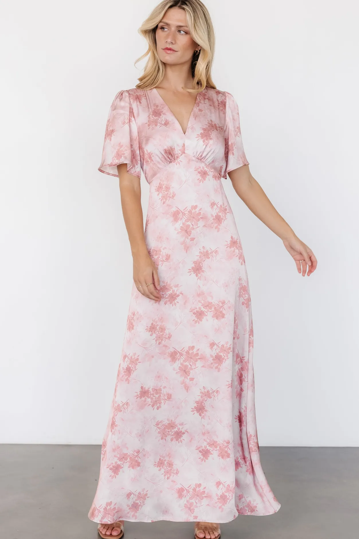 Discount Baltic Born Carmen Maxi Dress | Blush Floral BlushFloral