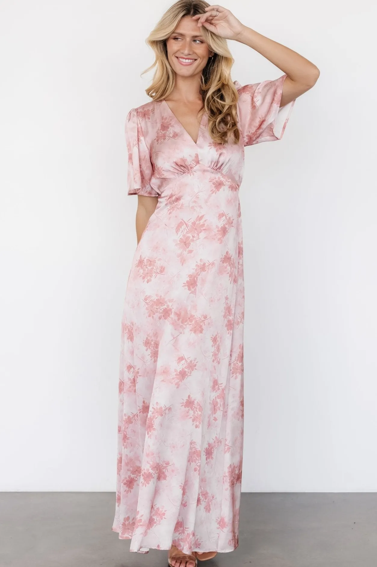 Discount Baltic Born Carmen Maxi Dress | Blush Floral BlushFloral
