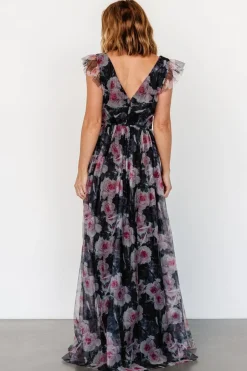 Discount Baltic Born Carmine Maxi Dress | Black Floral BlackFloral