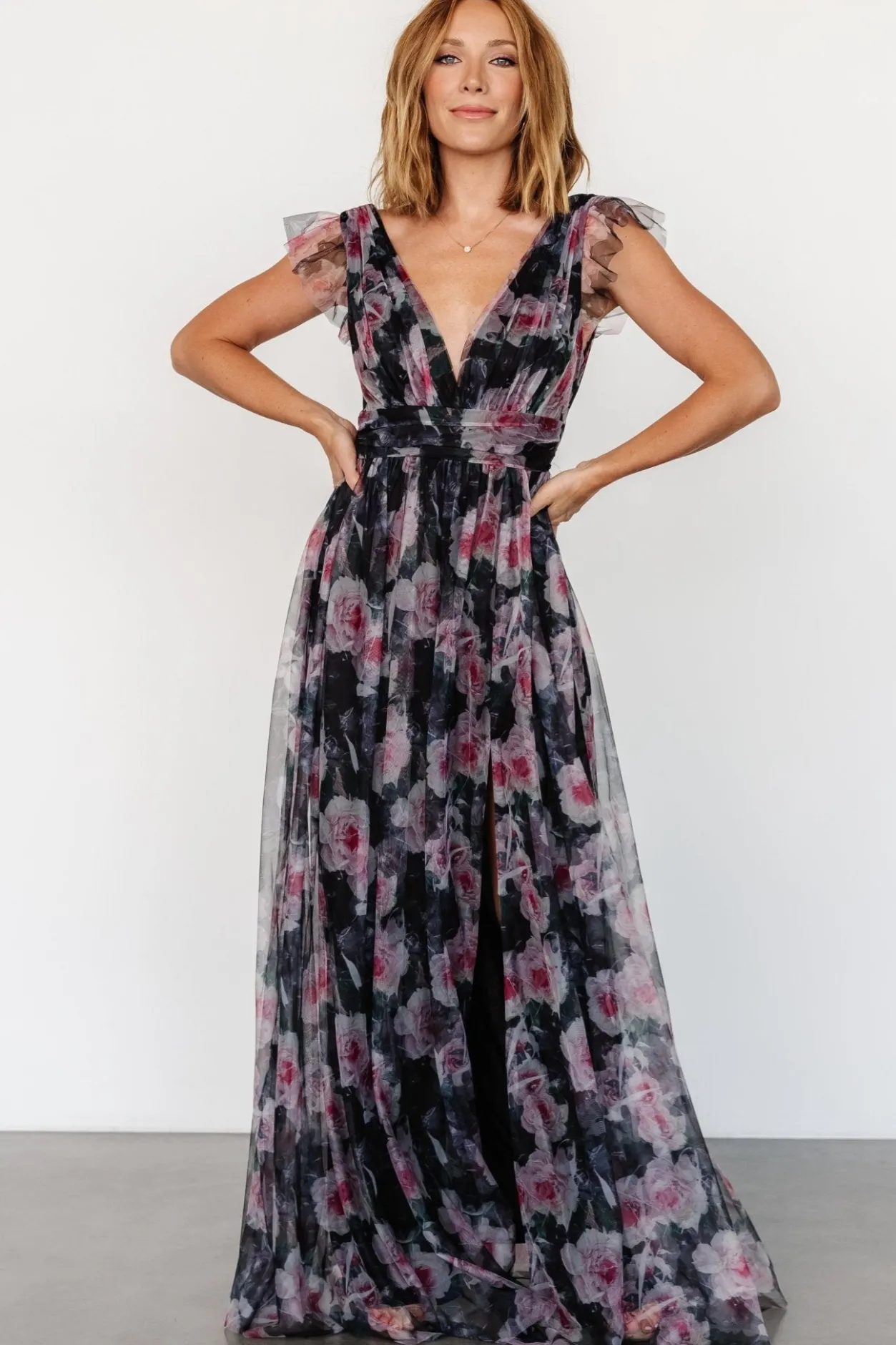 Discount Baltic Born Carmine Maxi Dress | Black Floral BlackFloral