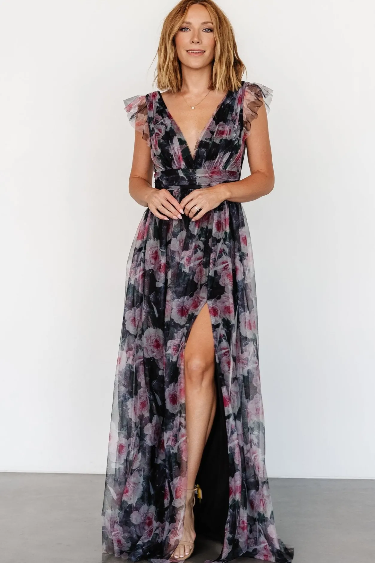 Discount Baltic Born Carmine Maxi Dress | Black Floral BlackFloral