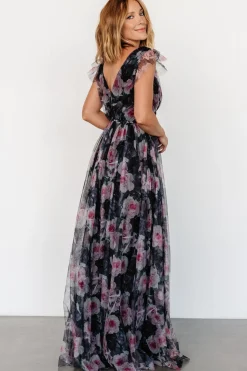 Discount Baltic Born Carmine Maxi Dress | Black Floral BlackFloral
