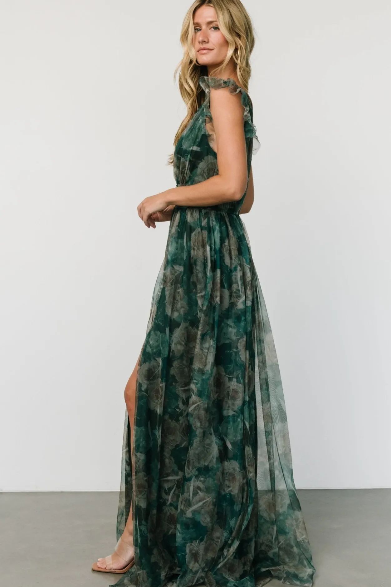 New Baltic Born Carmine Maxi Dress | Green Floral GreenFloral