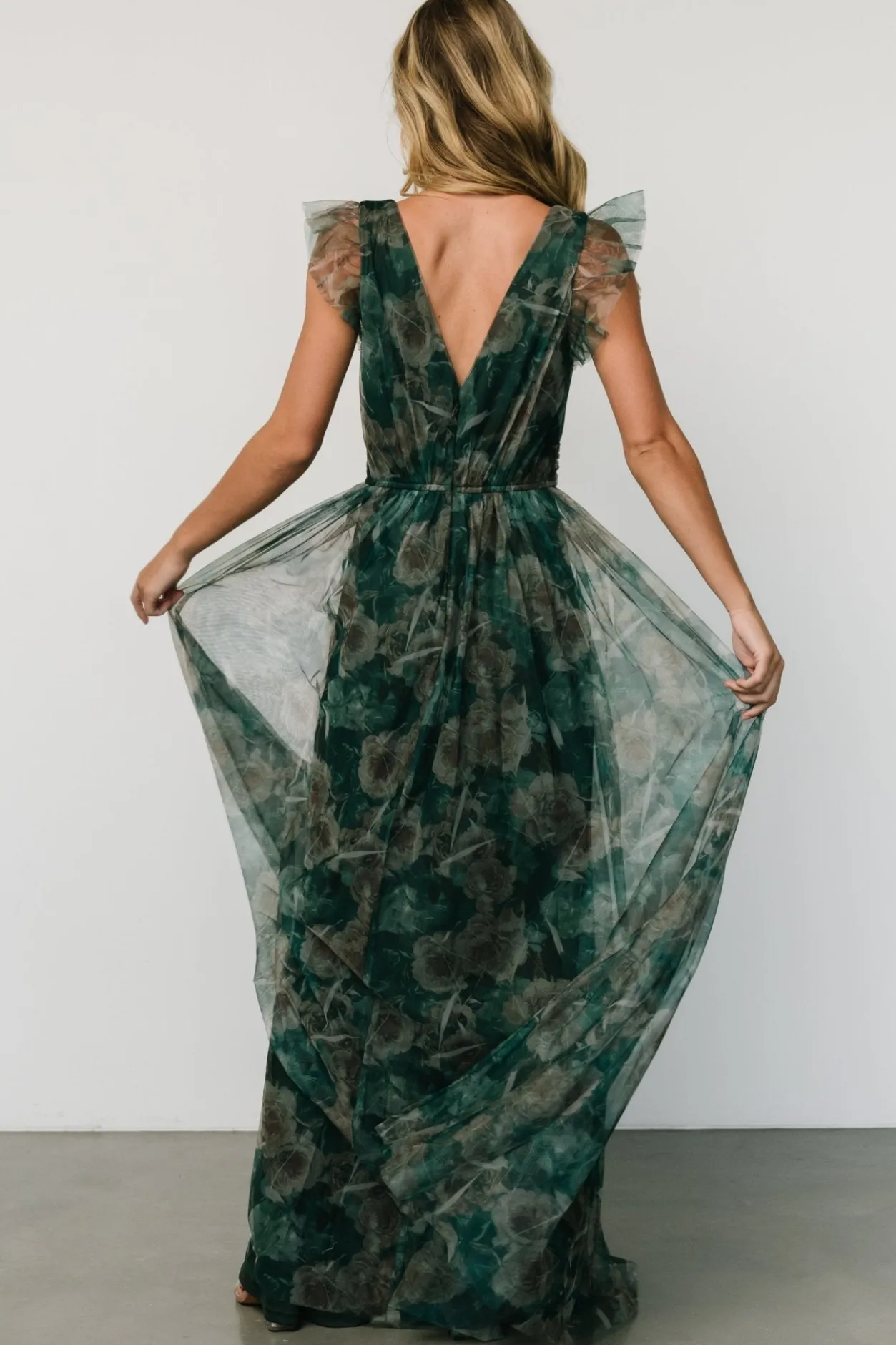 New Baltic Born Carmine Maxi Dress | Green Floral GreenFloral