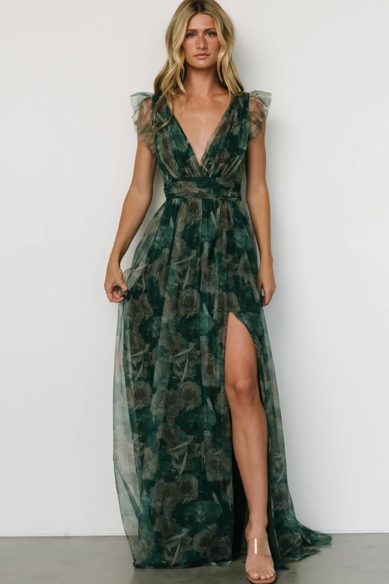 New Baltic Born Carmine Maxi Dress | Green Floral GreenFloral