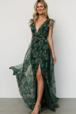 New Baltic Born Carmine Maxi Dress | Green Floral GreenFloral