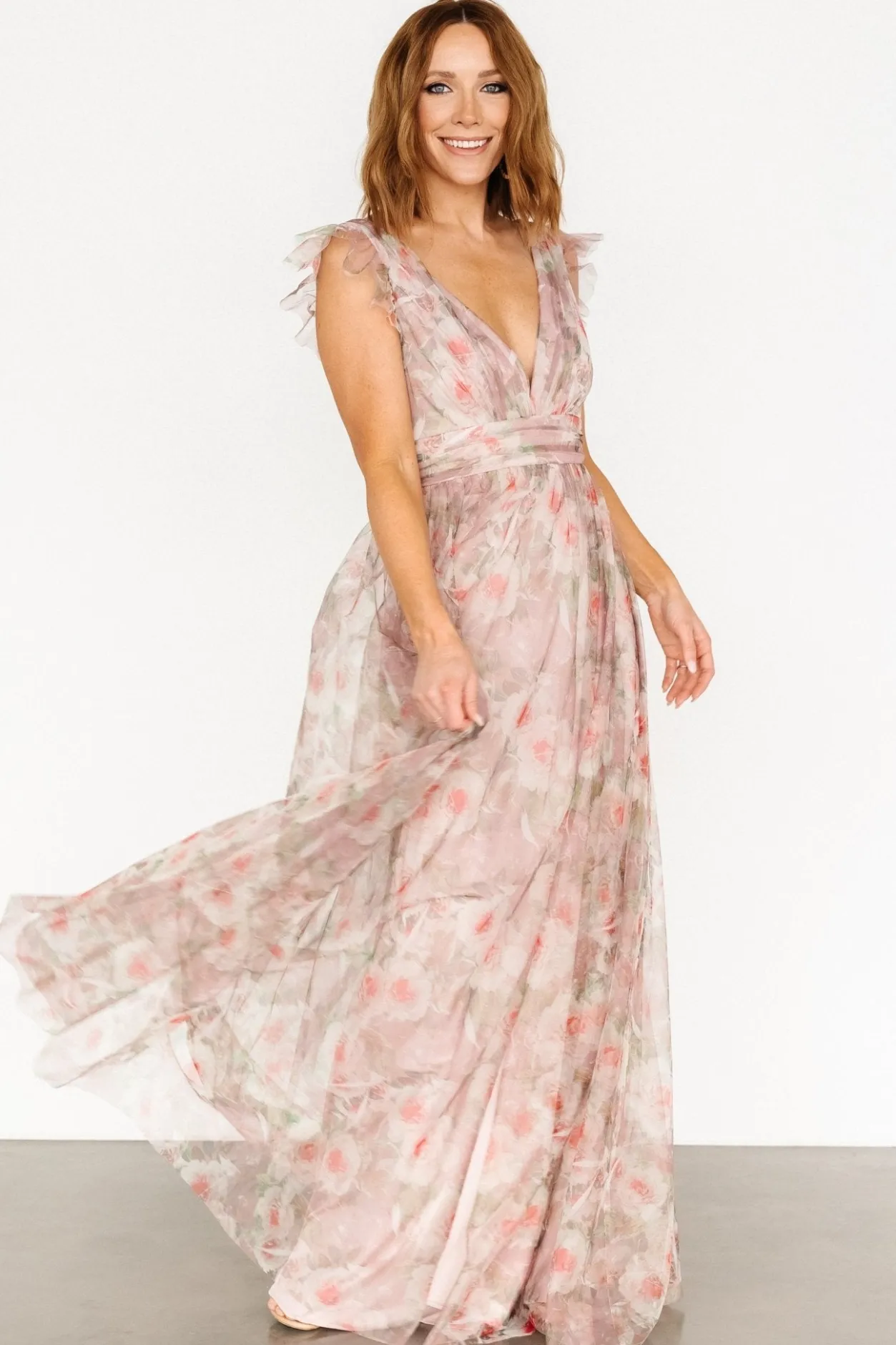 Sale Baltic Born Carmine Maxi Dress | Mauve Floral MauveFloral