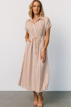 Online Baltic Born Carole Midi Dress | Multi Stripe MultiStripe