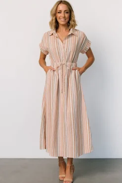 Online Baltic Born Carole Midi Dress | Multi Stripe MultiStripe